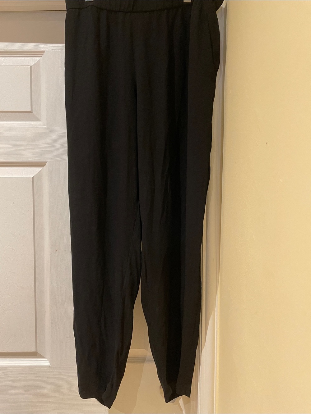 Eileen Fisher Black Washable Silk Pants Minimalist Eco Conscious Quiet Luxury